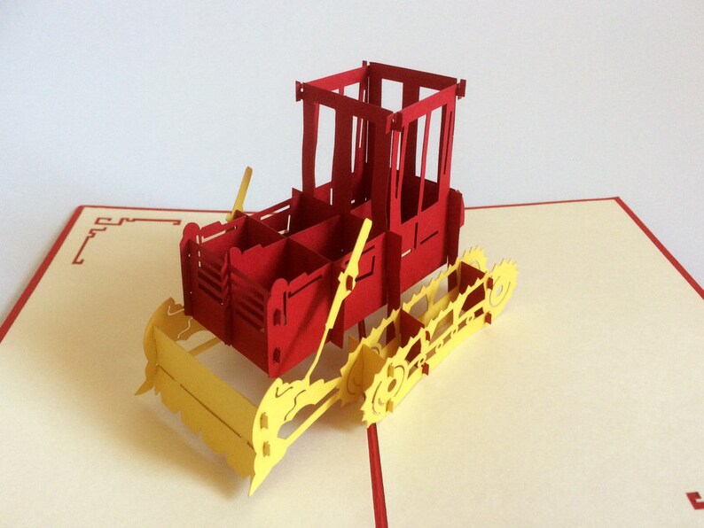 Bulldozer, Klappkarte / 3D-Karte / Pop-Up Bild 2