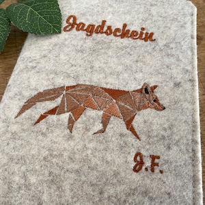 Etui für Jäger - Umschlag für Jagdschein - FUCHS