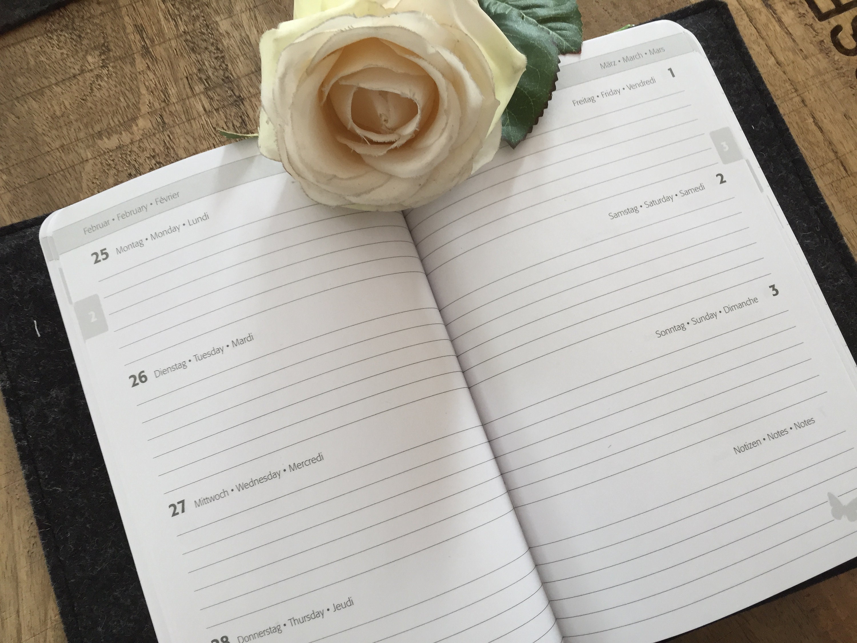 Kalender / Notizbuch mit Einband DinA5 Wollfilz | Etsy