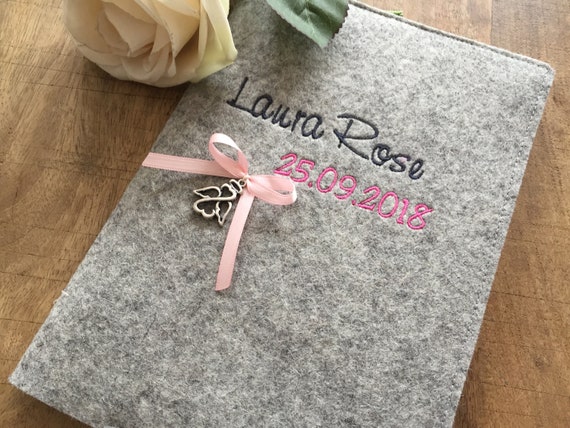 U Notebook Cover Made of Wool Felt - Guardian Angel