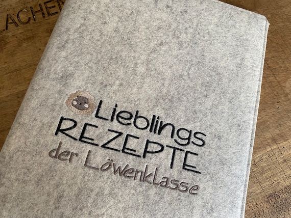 Recipe folder - farewell gift for teachers / educators - personalizable - Lion Class - class gift, recipe book