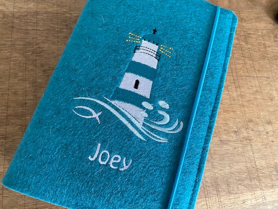 Gotteslob cover made of wool felt for communion, felt cover turquoise for Gotteslob, Gotteslob cover, Leuchtturm
