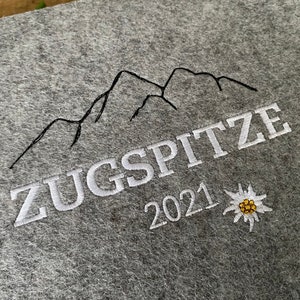 Fotoalbum "Zugspitze" -  100% Wollfilz  -  Bergliebe, Wanderlust, Edelweiß