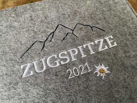 Photo album "Zugspitze" - 100% wool felt - mountain love, wanderlust, edelweiss