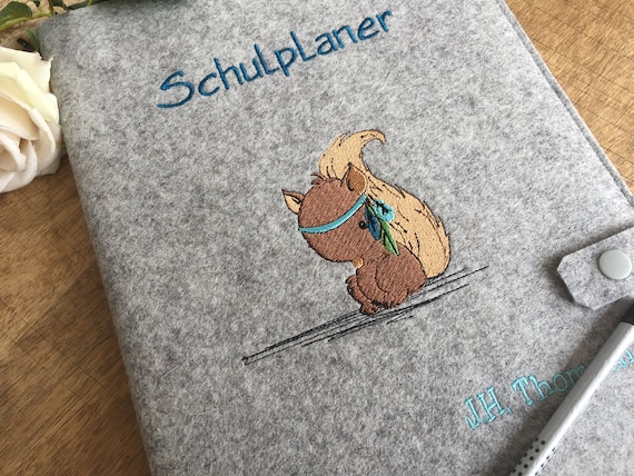 Cover for TimeTex school planner - teacher's calendar with name, squirrel, DinA4 or DinA5