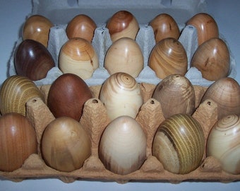 Turned easter eggs made of wood, easter egg, egg