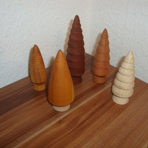 Sapin de Noël en bois pour la décoration, arbres en bois, arbre en bois, sapin en bois, arbre objet en bois, figurine en bois, scandinave, Noël image 2