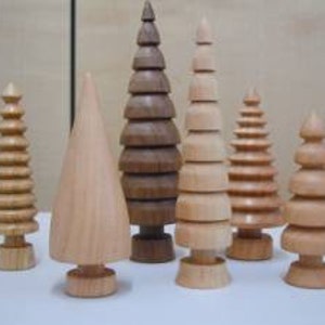 Sapin de Noël en bois pour la décoration, arbres en bois, arbre en bois, sapin en bois, arbre objet en bois, figurine en bois, scandinave, Noël image 7