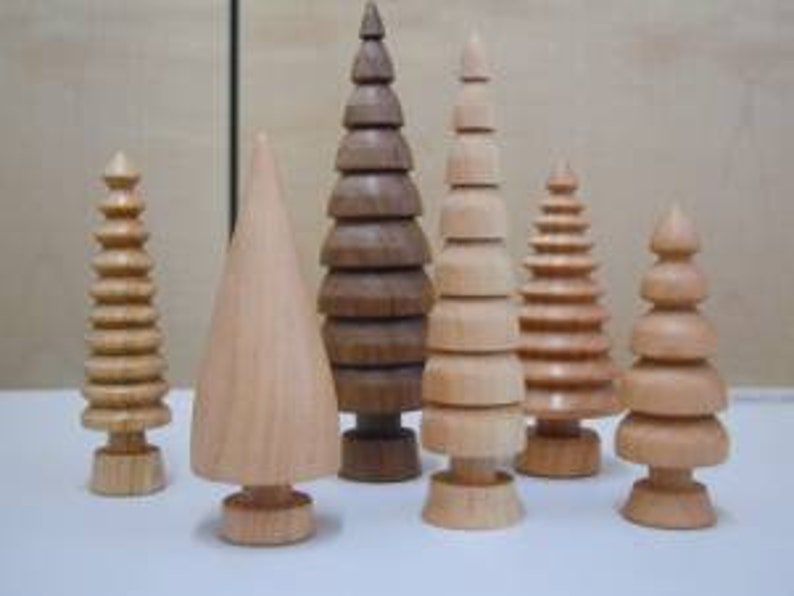 Sapin de Noël en bois pour la décoration, arbres en bois, arbre en bois, sapin en bois, arbre objet en bois, figurine en bois, scandinave, Noël image 7