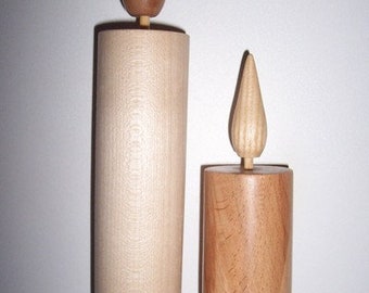 Wood candle, candle - safe candlelight! tealight