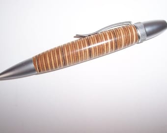 Glued ballpoint pen made of birch / beech