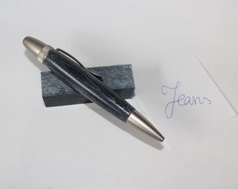 Kugelschreiber aus Denim Micarta (Jeans)