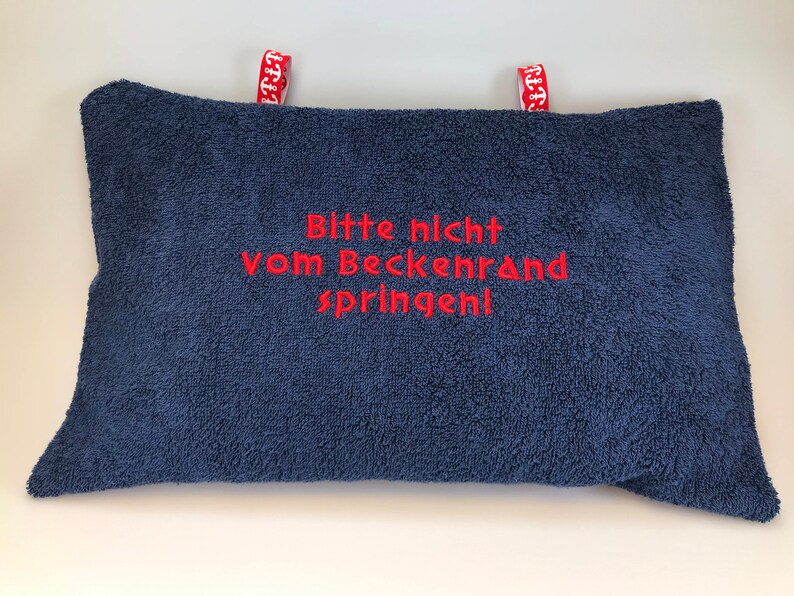 Badewannenkissen Strandkissen Bitte nicht vom Beckenrand springen Bild 1