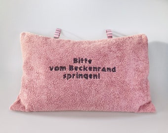 Badewannenkissen  - Strandkissen "Bitte vom Beckenrand springen!"