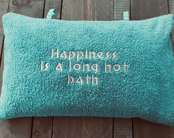 Bath Pillow - Beach Pillow "Happiness"