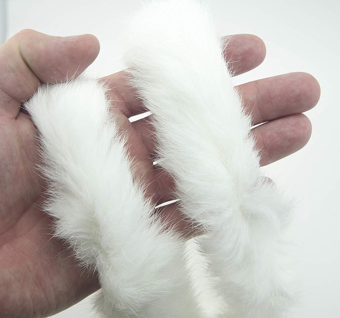 White Rabbit Fur Piping Trim for Garment Edging Coats Hoods Etsy