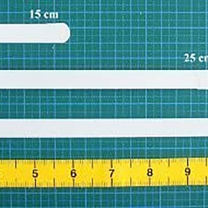4 piezas de deshuesado de metal blanco para corsés - 12 mm de ancho (Tamaño 35 cm)