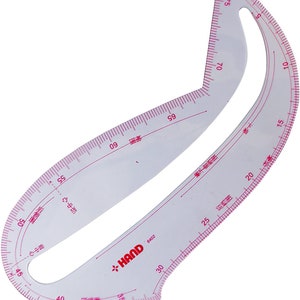 HAND No.6402 Flexibele metrische mouw curve, halslijn, armgat patroon maken liniaal - creëert de perfecte vorm