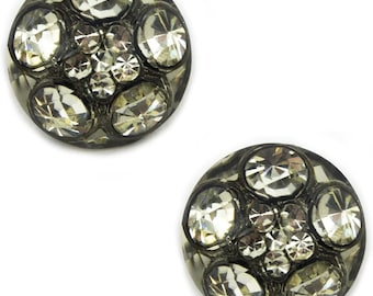 No.037 Luxurious Fashion Crystal Buttons 20 mm Diameter - Pack of 2