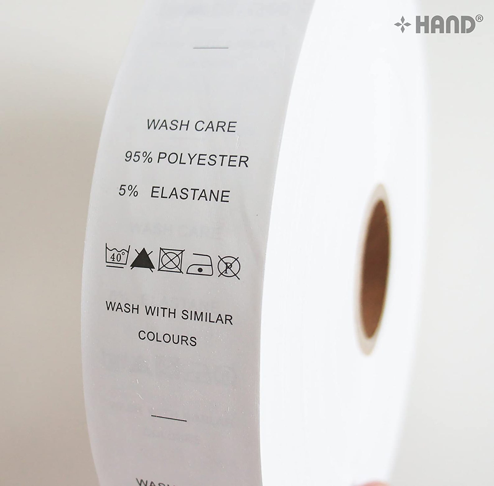 Wash Care Labels 95 Polyester 5 Elastane, 40mmwx80mml, Roll of 2500 Etsy