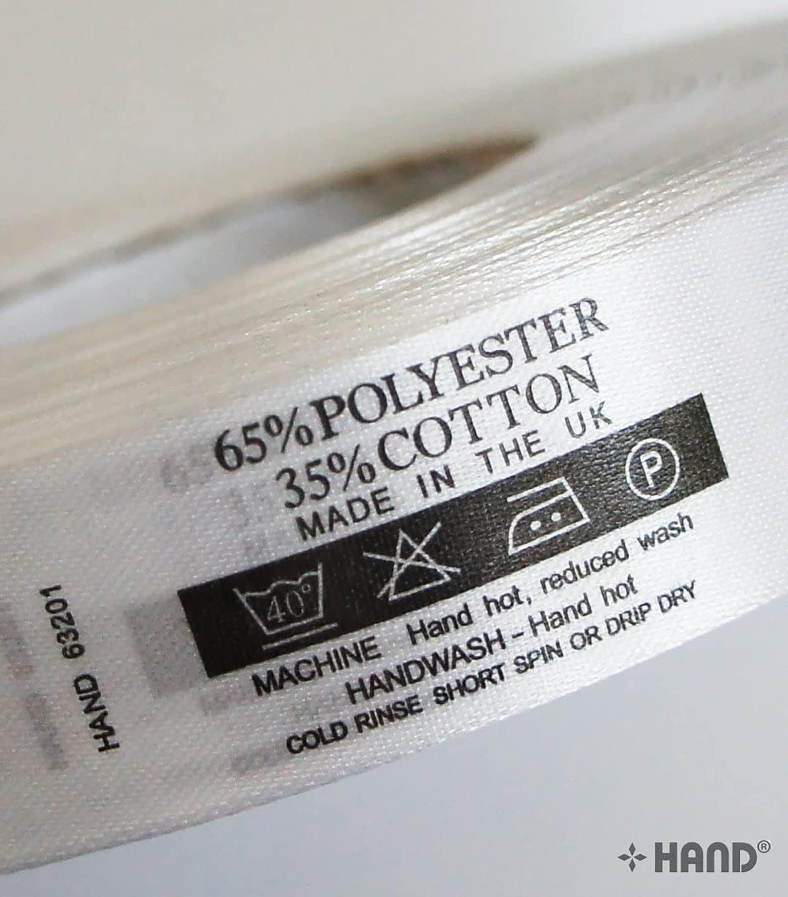 Fabric Wash Care Labels 65 Polyester 35 Cotton 40 Degree 1 Etsy