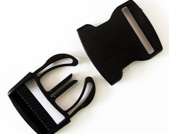 10 Schwarze PlastikSchnallen - verschiedene Größen