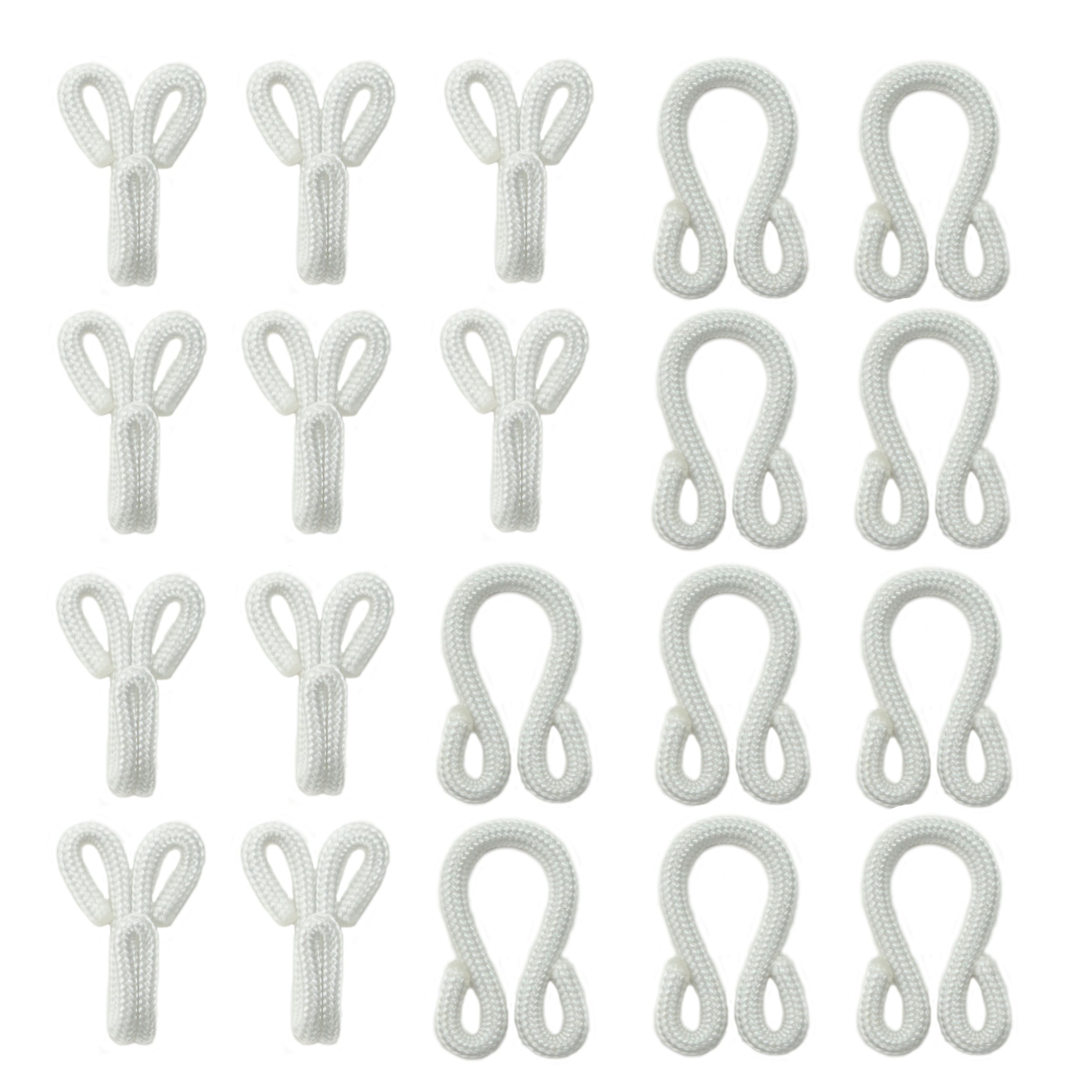 Large Copper White Fur Cotton Braided Hooks and Eyes Fasteners - 38mm ...