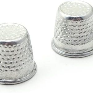 A Pair of Metal Stainless Steel Thimbles - 16 mm Diameter