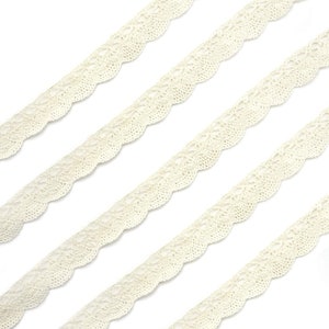NO.3 コットン レース トリム - ナチュラル クリーム、23mmW/10 メートル
