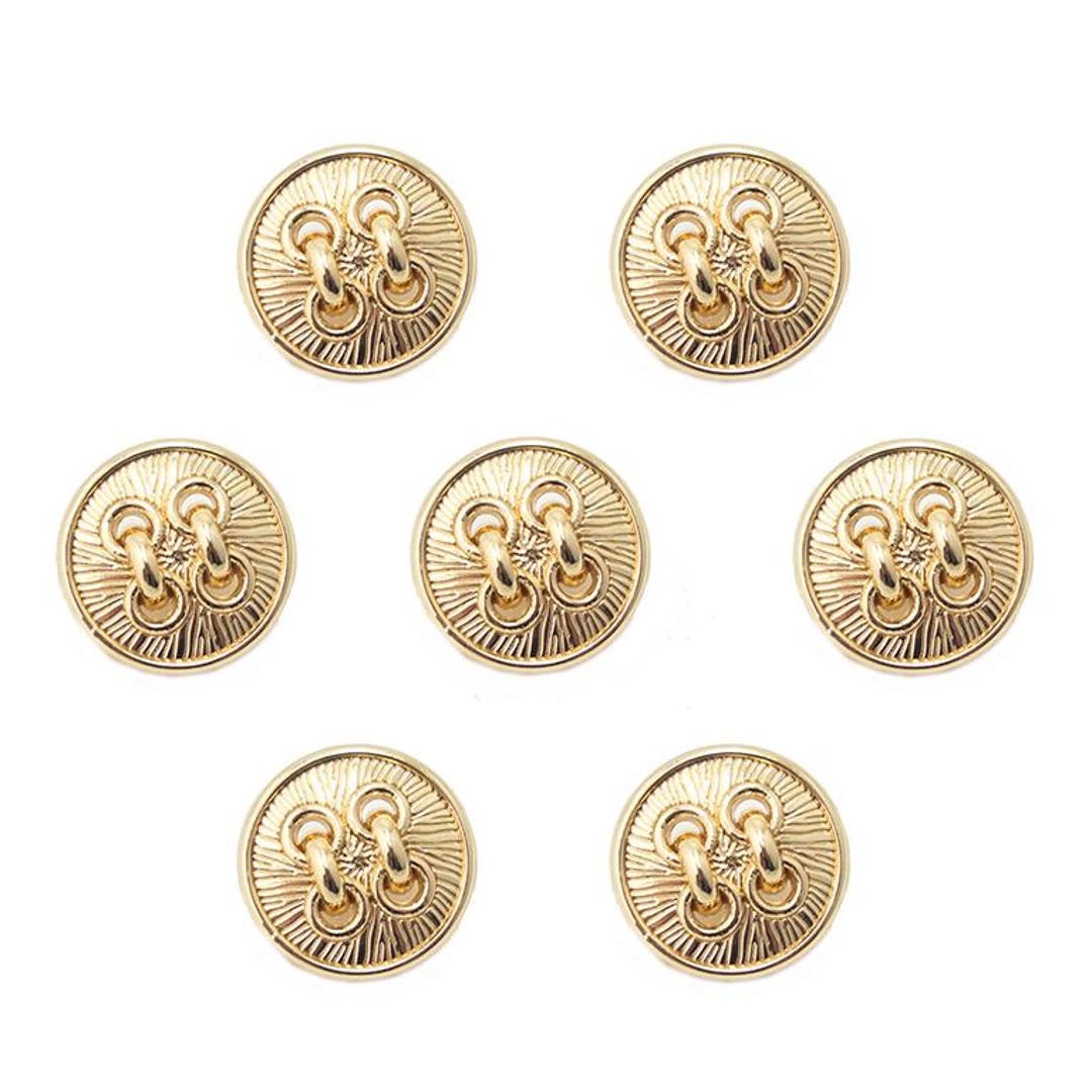 25MM Grote Gouden Metalen Ronde Knopen Voor Kleding Naaien Accessoires Kleding Versieringen Decor Knop Van Vrouwen Jas Kledingstuk DIY-goud,25mm 6st
