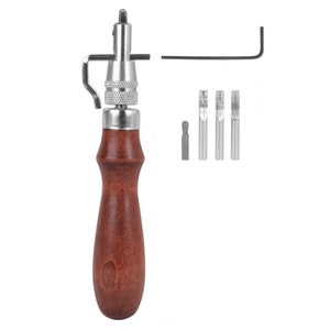 Biseladora y biseladora de bordes para costura y costura de artesanía en cuero profesional 7 en 1 - 14 cm de largo