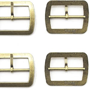 Model 1-5, 4 Pcs Antique Gold Tone Metal Buckle for Shoes, Belts, Bags - Fits Straps up to 28 mm