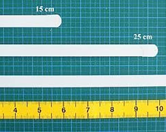 4 Pcs Metal White Boning for Corsets - 12 mm Wide (Size 25 cm)