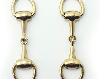 Boucles équestres à charnière en métal plus foncé - 74 x 20 mm - 2 pièces