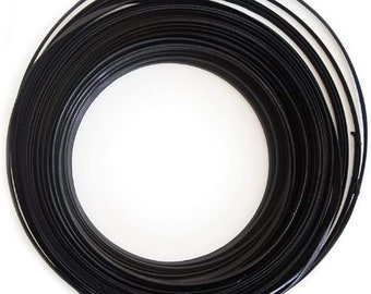 Eine Rolle “Sew -in” Starrer Knochen, dünn, schwarz - 6mm Breite, 50 Meter