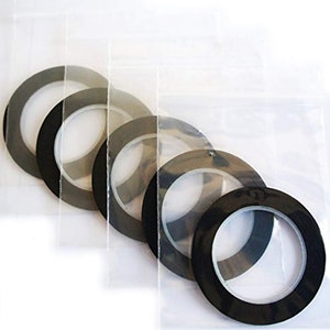 Fashion Designer Tape for Mannequins, Designer, Students, 3mmW, Length 25m – Black, Pack of 5 Rolls