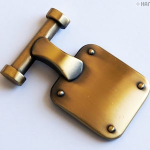 H02B Decorative Ornament Vintage Gold Tone Metal Handbag Buckle 60x40mm