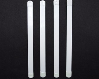 4 piezas de deshuesado de metal blanco para corsetería - 10 mm de ancho x 15 cm de largo