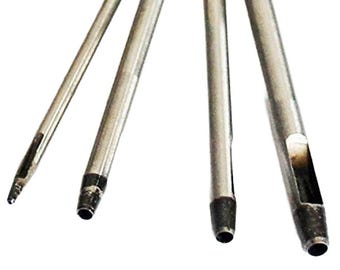 Set of 4 Round Hole Leather Craft DIY Eyelet Hollow Punch - sizes 0.8, 2.5, 3, 3.5 mm