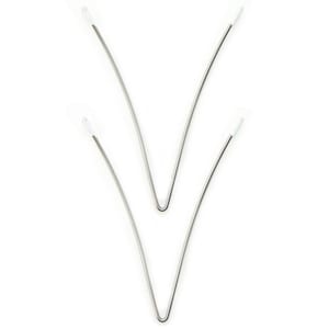 2 Pieces 4.5&quot; Curved Body Form Shaped Metal V Wires for Bras, Corsets and Dresses - 11.5 cm x 8.8 cm