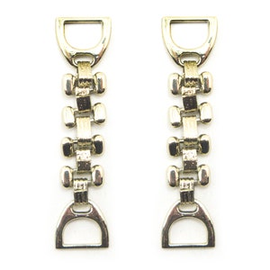 No.1799 Hebilla tono oro para zapatos, bolso, trajes, joyas, prendas - 58 x 15 mm - Juego de 2