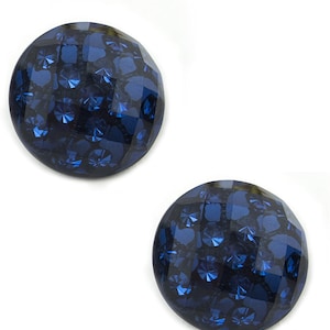 No.040 Midnight Blue Luxurious Fashion Crystal Buttons 20 mm Diameter - Pack of 2