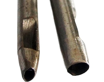 Set of 2 Oval Hole Leather Craft DIY Eyelet Hollow Punch - sizes 4, 5 mm