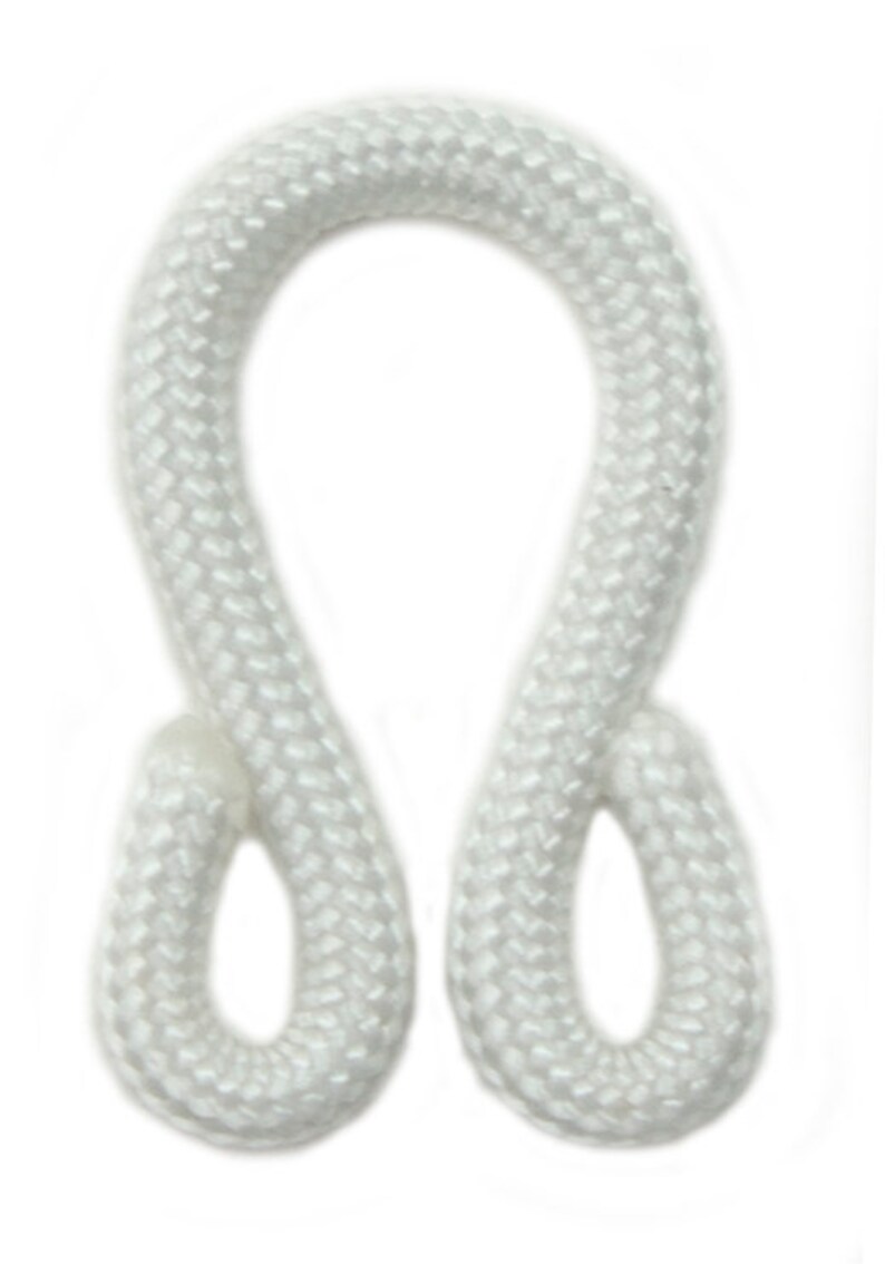 Large Copper White Fur Cotton Braided Hooks and Eyes Fasteners - 38mm ...