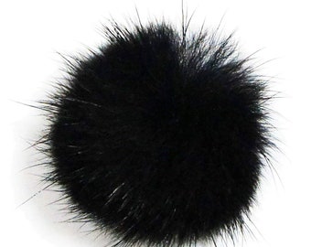 ZWARTE decoratieve Mink kleine Pom Pom Trims 2,5 cm Diameter - Pack van 10