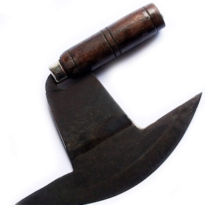 Professional Precise Leather Skiving Cutting Sharp Metal Tool with Wooden Handle - Shoe Handbag Making Leather Craft