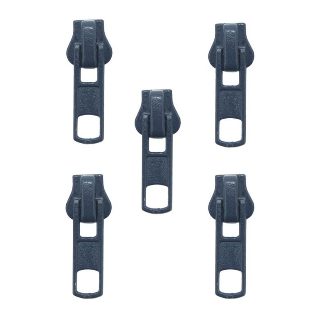 Normal Zip Pull No 5 Automatic Zip Pull With Head Slider for Plastic Zips Grey Blue ...