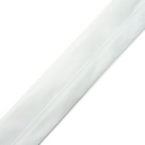 May include: White zipper tape with a single seam down the centre.