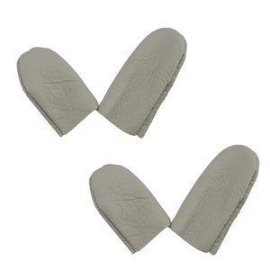 Men&#39;s Real Leather Thick Tough Craft Thumb and Index Finger Thimble/Protector - Pack of 2 Pairs