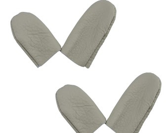 Hombres de cuero real grueso duro craft pulgar y índice dedo Thimble / protector - paquete de 2 pares